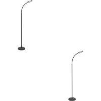 Loops 2 PACK Stylish Modern Black LED Floor Lamp for Contemporary Home Decor