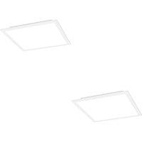 Loops 2 PACK Elegant Modern White Square Ceiling Light for Any Indoor Space