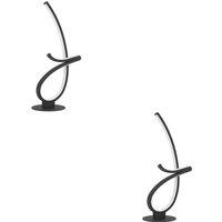 Loops 2 PACK Stylish LED Black Table Lamp - Home Decor Indoor Lighting