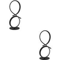 Loops 2 PACK Stylish Black Table Lamp for Indoor Home Minimalist Design