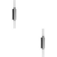 Loops 2 PACK Sleek Modern Design Chrome Mirror Wall Light for Home Decor in Metallics