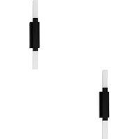 Loops 2 PACK Sleek Modern Black Mirror Wall Light for Stylish Home Decor