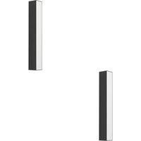 Loops 2 PACK Stylish Modern Design Black LED Wall Light for Indoor Spaces