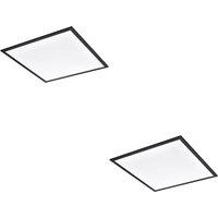 Loops 2 PACK Stylish Black LED Square Ceiling Light for Indoor Home Dcor