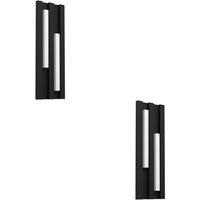 Loops 2 PACK Sleek Black LED Wall Light for Indoor Space - Minimalist Design