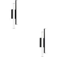 Loops 2 PACK Contemporary Black LED Wall Light for Modern Indoor Spaces