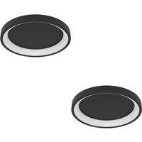 Loops 2 PACK Sleek Black Round Ceiling Light for Stylish Indoor Space