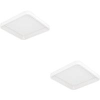 Loops 2 PACK White Square Ceiling Light - Stylish Indoor Illumination Rooms