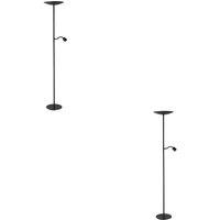 Loops 2 PACK Stylish Black LED Floor Lamp for Indoor Use - Elegant Lighting
