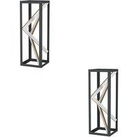 Loops 2 PACK Stylish Modern Black & Gold Table Lamp for Indoor Home Dcor