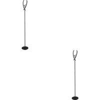 Loops 2 PACK Stylish Modern Black LED Floor Lamp for Home & Indoor Spaces