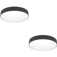 Loops 2 PACK Stylish Round Black Ceiling Light - Perfect for Indoor Room
