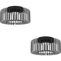 Loops 2 PACK Sleek Black Ceiling Light for Indoor Space - Versatile Home