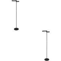 Loops 2 PACK Sleek Modern Black LED Floor Lamp for Stylish Home Illumination