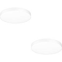 Loops 2 PACK Minimalist White Ceiling Light for Indoor Space - Semi Flush