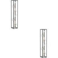 Loops 2 PACK Stylish Black & Gold Floor Lamp - Elegant Indoor Lighting