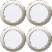 Loops 4 PACK Sleek Satin Nickel Ceiling Spotlight for Indoor Space - Design in Metallics