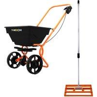 Monstershop Rotary Spreader & 50cm Lawn Leveller - Orange