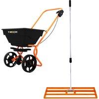 Monstershop Rotary Spreader & 100cm Lawn Leveller - Orange