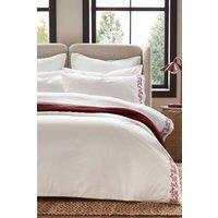 CHRISTY 'Mistletoe' Romance Design Cotton Duvet Cover Set in Red | Size: Double