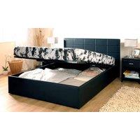 Comfy Living Ltd PU Faux Leather Gas Lift Ottoman Bedframe in Black | Size: Double