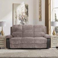Comfy Living Ltd Fabric Jumbo Cord 3 Seater Sofa in Grey