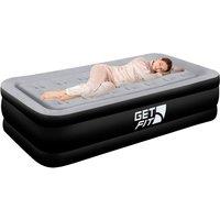 Get Fit Blow Up Air Bed with Built In Electric Pump Free Pillow Air Mattress in Grey | Size: Single
