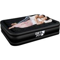 Get Fit Blow Up Air Bed with Built In Electric Pump Free Pillow Air Mattress in Jet Black | Size: King