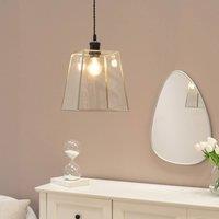 ValueLights Susie Pair of Glass Pendant Lantern Case Easy Fit Lamp Shade in Silver