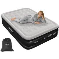 ADABT King Air Bed Inflatable Air Mattress Built-in Electric Pump Blow Up Bed in Black