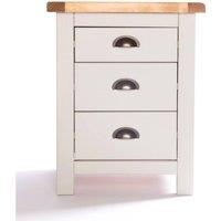 Cabinet Bits Argenta 3 Drawer Bedside Table in Light Grey