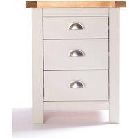 Cabinet Bits Argenta 3 Drawer Bedside Table in Light Grey