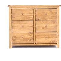 Cabinet Bits Lugo 6 Drawer Chest of Drawers Wood Knob in Light Brown