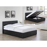 KOSY KOALA Ottoman Storage Black Faux Leather Bed Side Lift 3ft Single Bed Frame