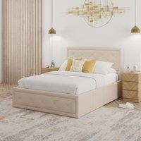 GFW Hollywood Ottoman Storage Bed in Natural | Size: King