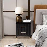 Cabinet Bits Biasi 2 Drawer Bedside Table in Black
