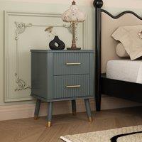 Cabinet Bits Cozzano 2 Drawer Bedside Table in Grey