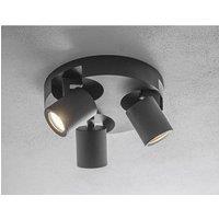CGC Lighting 'Carla' Triple Black Modern Cylinder Ceiling Spotlights