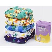 Bambino Mio Reusable Nappy Bundle Give it a go - Fit From Newborn, Save Hundreds in White