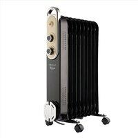 Rediffusion Vintage 9 Fin Oil Filled Radiator 2KW Blue in Black