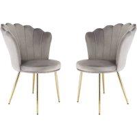 Home Garden Direct Mini Flora - Occasional Chair in Velvet - Grey