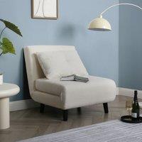 Home Garden Direct Aurora - Single Bed Chair Sofa in Boucle - 1 Seater in Beige