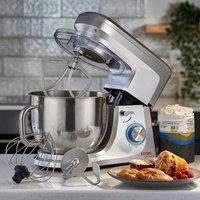 Cooks Professional Stand Mixer 1200W with 6 Speeds, Pulse Function, 7L Mixing Bowl in Silver