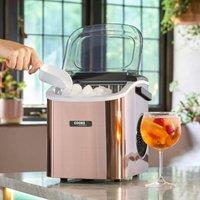 Cooks Professional Ice Maker Machine with Scoop & 1.3L Tank - Makes 12KG Per Day in Copper