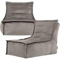 icon Dolce Large Beanbag Lounger, Velvet (2-Pack) in Charcoal