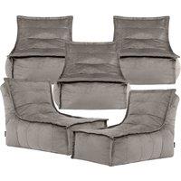 icon Dolce Large Beanbag Lounger, Velvet (5-Pack) in Charcoal