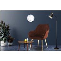 Hygrad Built to Survive Set of 2 Velvet Dining Chair Padded Seat Gold Legs Kitchen Home Office Lounge Chair in Brown