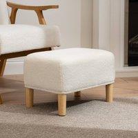 Scottish Everlastings Ltd Cream Boucle Foot Stool