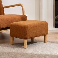 Scottish Everlastings Ltd Caramel Boucle Foot Stool in Tan