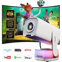 DMD Collective Projector, 18000 Lumen FHD 1080P 4K Support WiFi6 Bluetooth in White